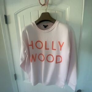 J. Crew Pink and Orange Crew Neck Sweater